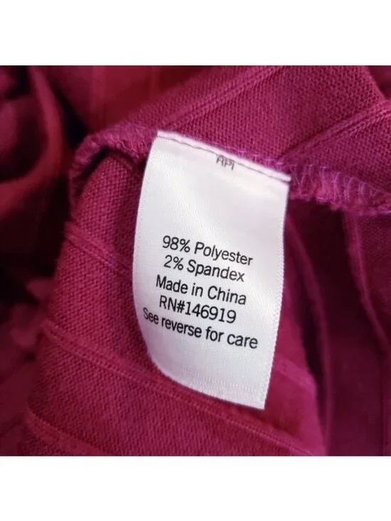 Nine West Purple Ribbed Knit Hooded Pullover Hoodie Tunic Top Women's Size XL - Picture 6 of 7